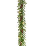 Dunhill Fir 9' Pre-Lit Garland with 100 Clear/White Lights