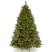 Green Pine Cashmere Christmas Tree with Lights - 6'