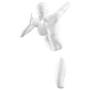 Glossy 13" Runner Wall Sculpture - White