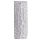36" Textured Honeycomb Vase - White