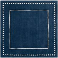 Cruz Hand-Tufted Wool Area Rug - 5' Square, Blue