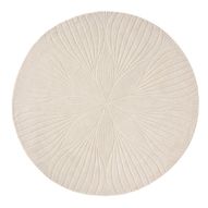 Folia Hand-Tufted Wool Area Rug - 6'7" Round, Cream