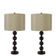 Bronze Stacked Ball Table Lamps - Set of 2