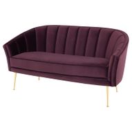 Aria Double Seat Sofa - Mulberry