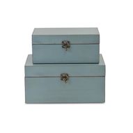 Cheungs Blue Finished Storage Box - Set of 2