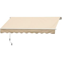 Slope Patio Awning - 118" W x 99'' D, Beige