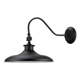 Spartansburg 1-Light Dimmable Armed Sconce - Black