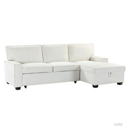 Lucena Pull Out Sleeper Sectional - White
