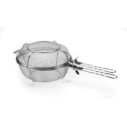 Jumbo Grill Basket with Removable Handles - Stainless Steel