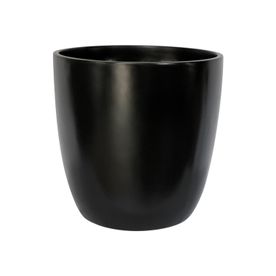 Napa Round Cylinder Planter - 13.75", Black