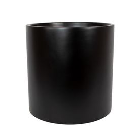 Brea Round Cylinder Planter - 16", Black