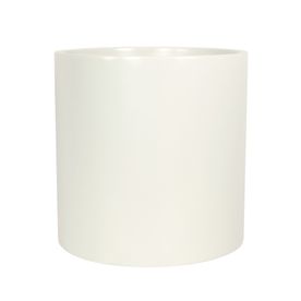 Brea Round Cylinder Planter - 12", White
