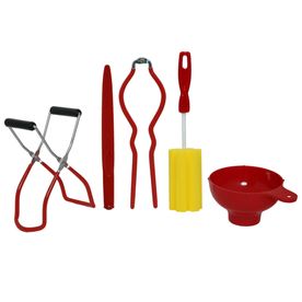 5-Piece Home Canning Kit - Red