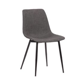 Monte Faux Leather Dining Chair - Charcoal/Black