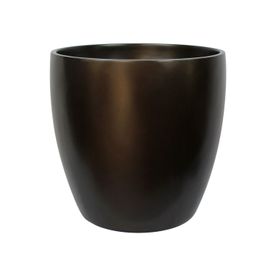 Napa Round Cylinder Planter - 13.75", Brown