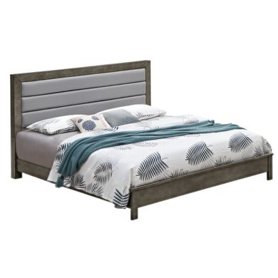 Burlington Upholstered Panel Bed - Full, Gray